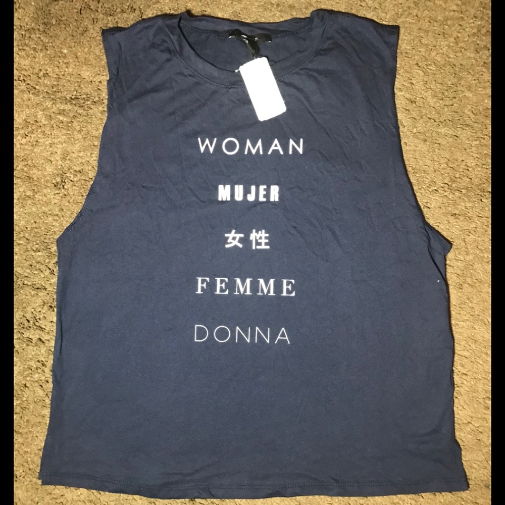 Forever 21 Woman Graphic Muscle Tank